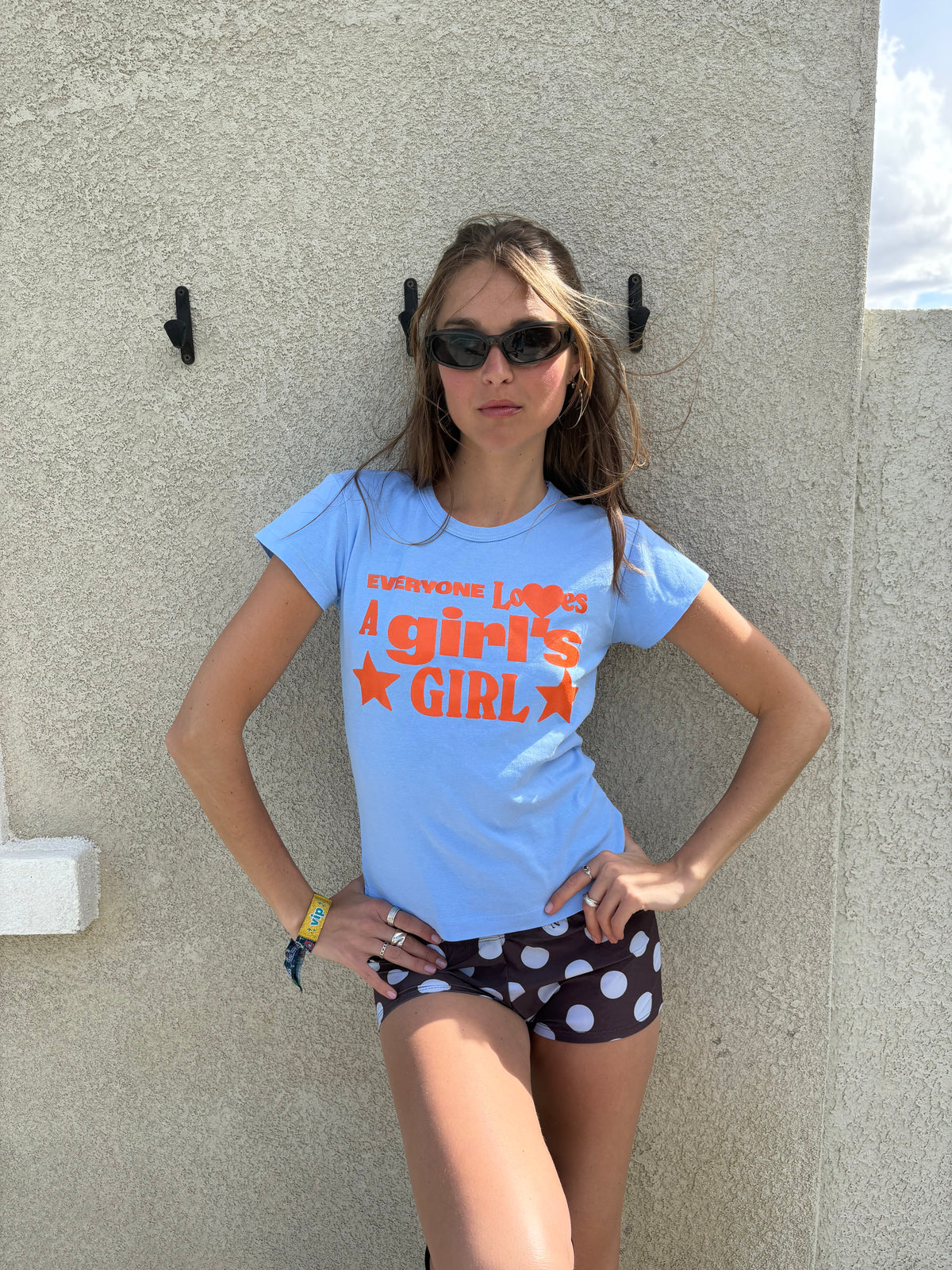 Everyone Loves a Girl's Girl - Baby Blue/Orange